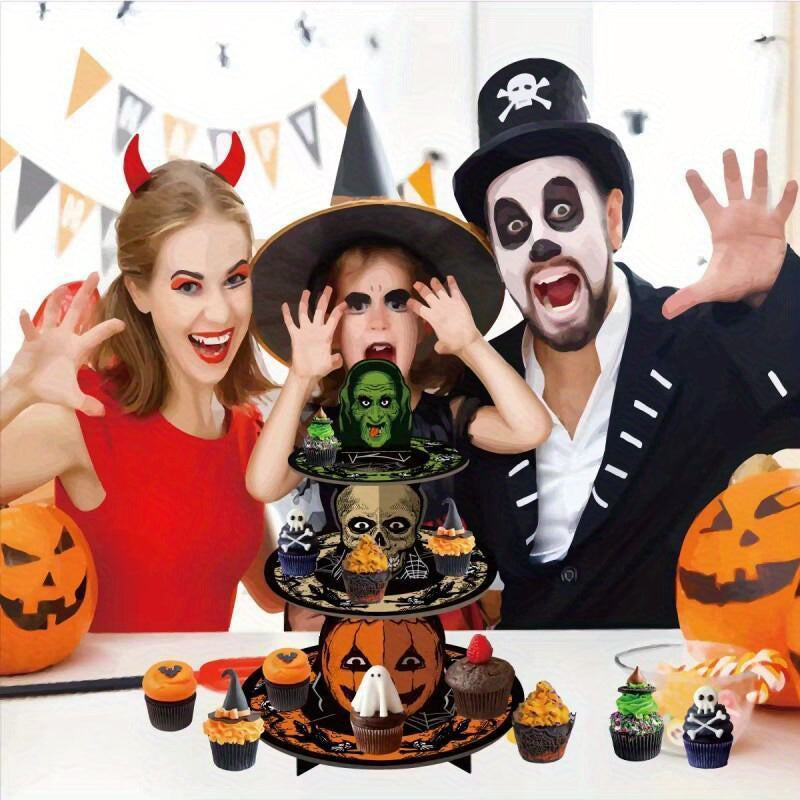Halloween Cake Stand Tiered Dessert Display