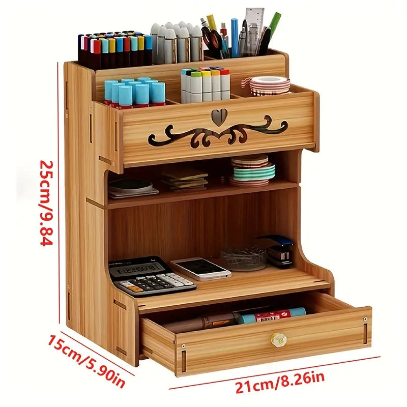 Stay clutter-free with the help of our adaptable Wooden Drawer Organizer