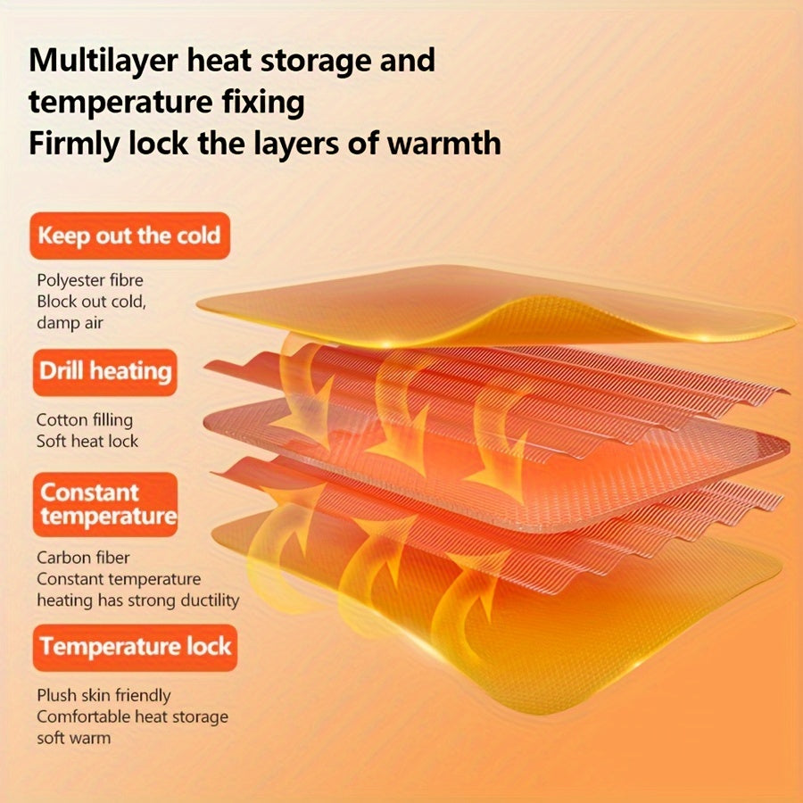 USB Heated Neck Massage Pad with 3-Level Temperature Control(Brown)