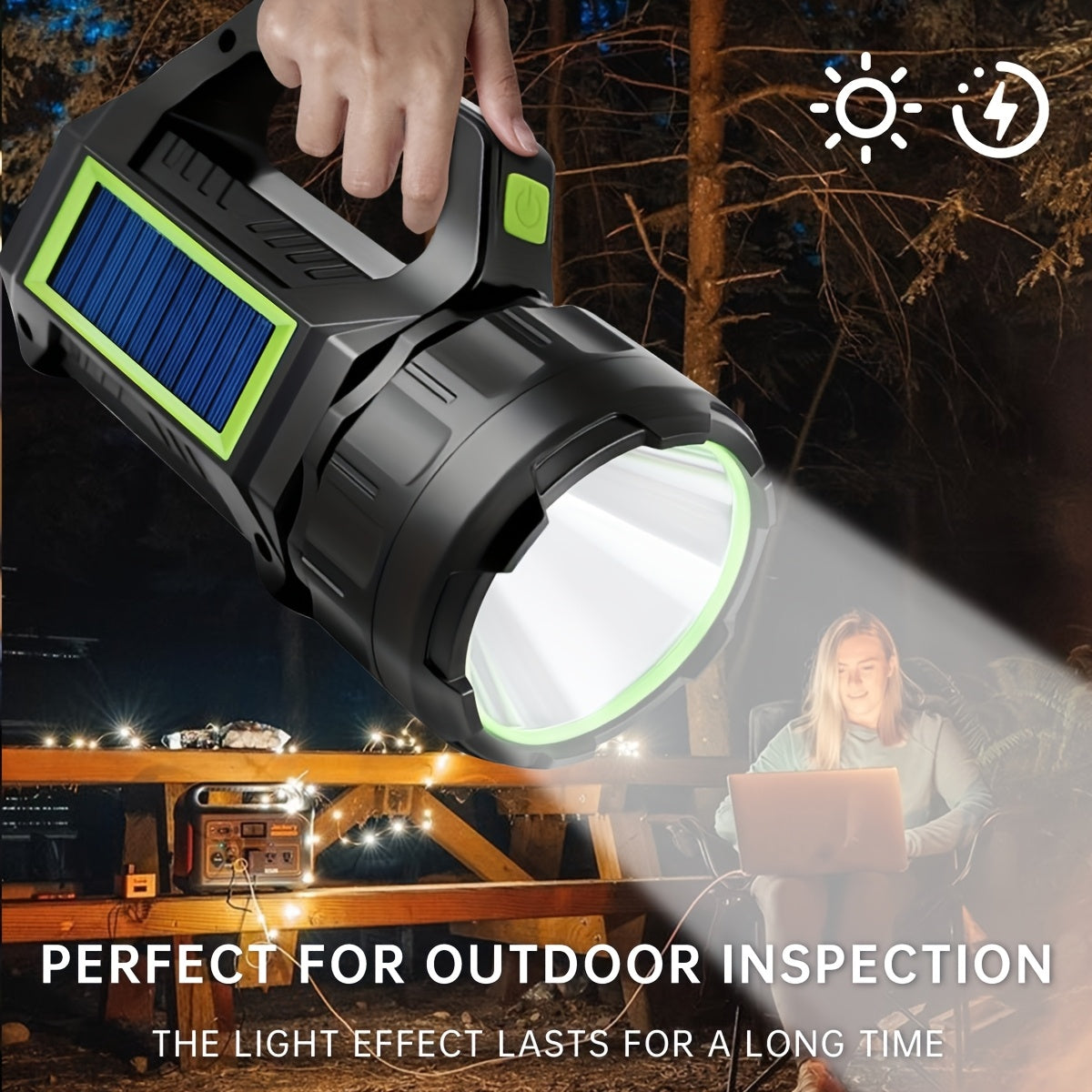 Solar Multi-Functional Flashlight Camping Lamp
