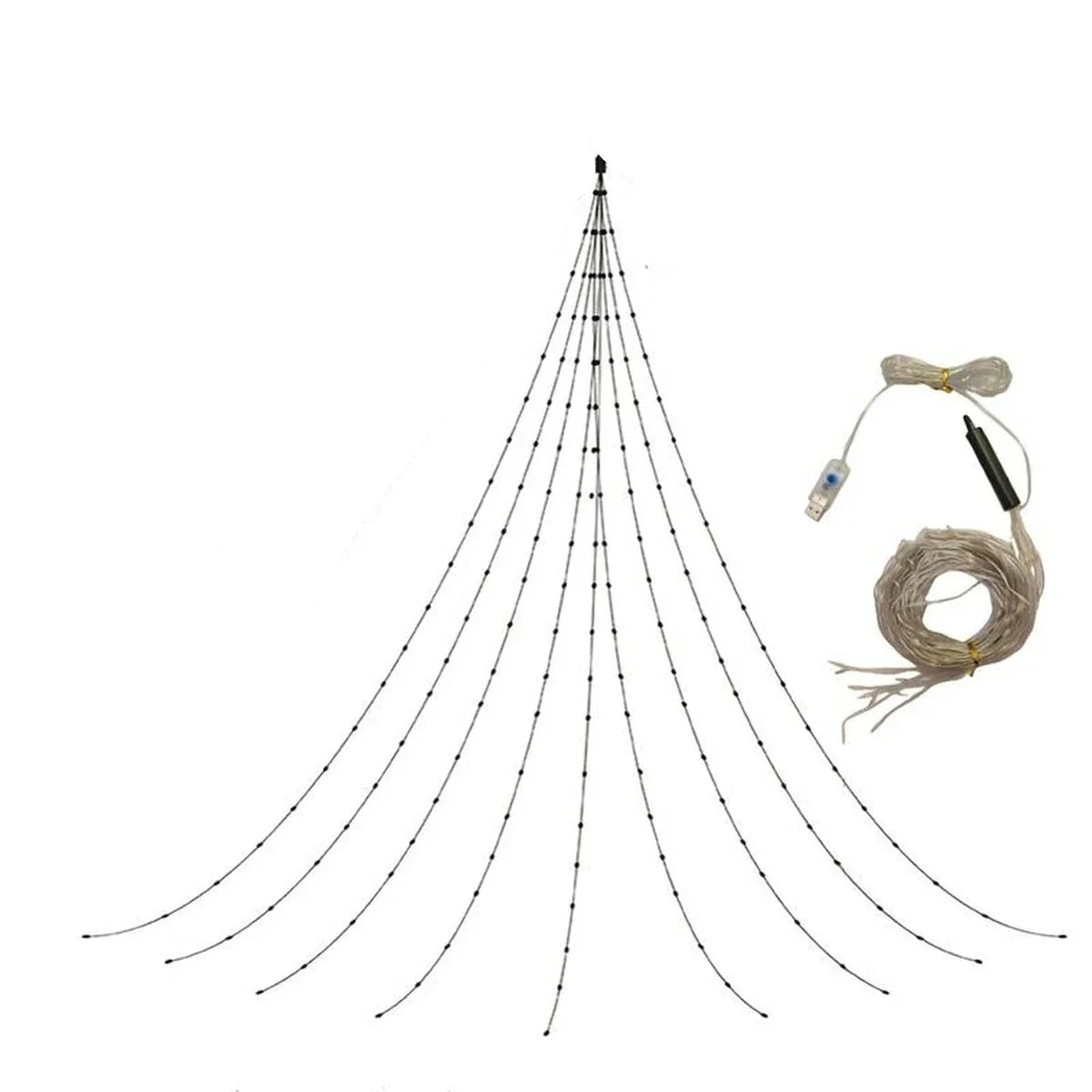 Waterfall Tree Fairy Light USB 8 Modes Curtain Light