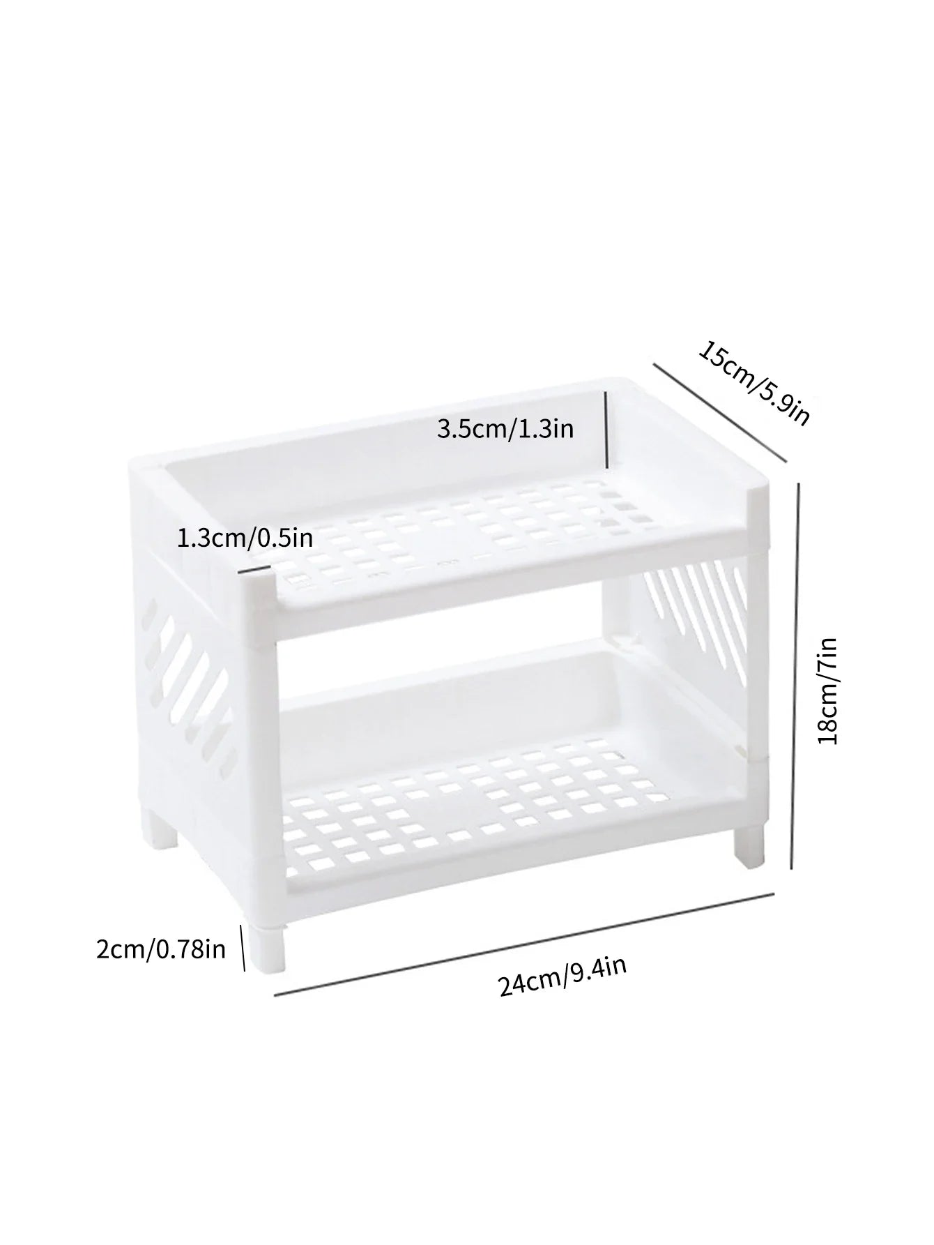 Double Layer Storage Rack for Desk Organization