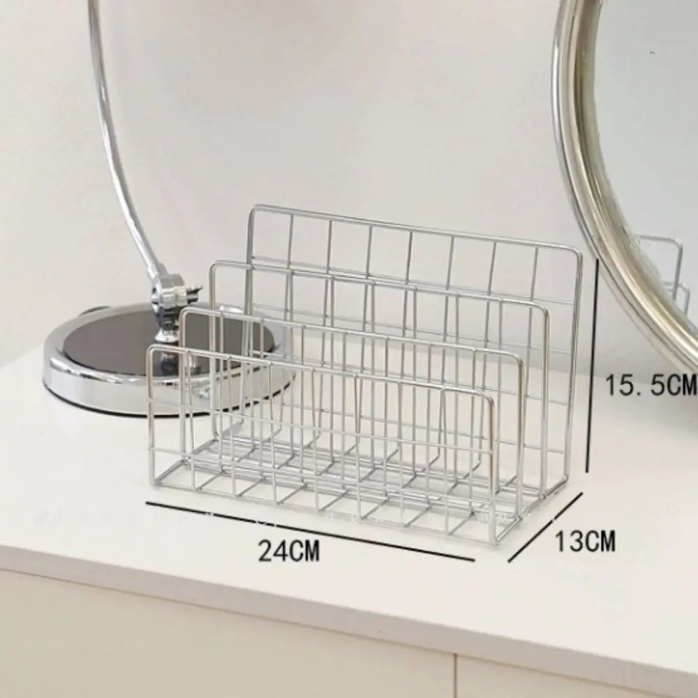 Three-Tier Iron Magazine and Book Storage Rack