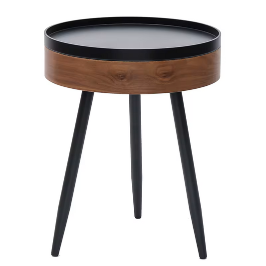 Modern Barrel-Style Bedside Table & Coffee Table with Ample Storage Space