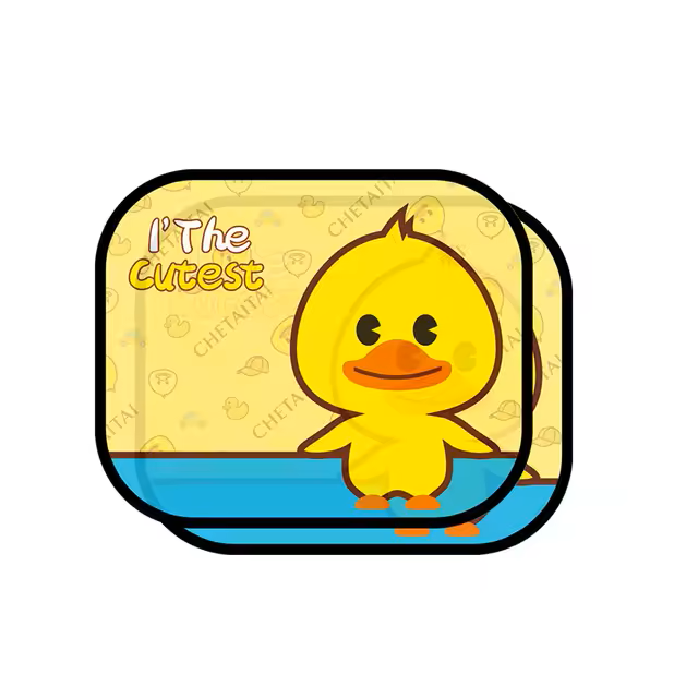 Cartoon Car Sunshade Curtain UV Protection Yellow