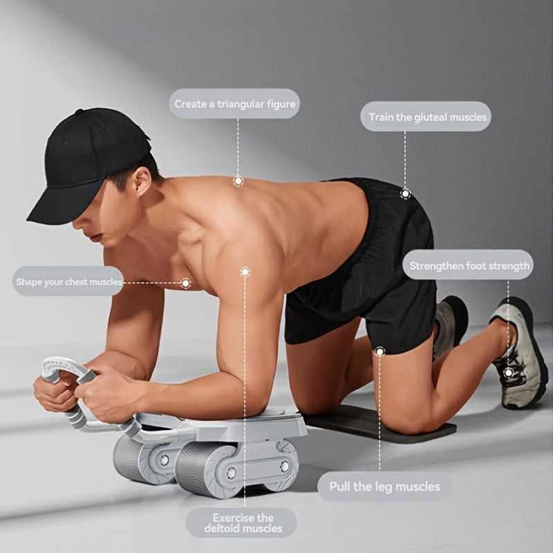 4-Wheel Ab Roller with Elbow Support