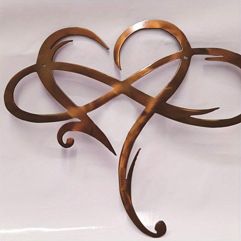 Infinity Heart Metal Wall Art Love Sign Decor