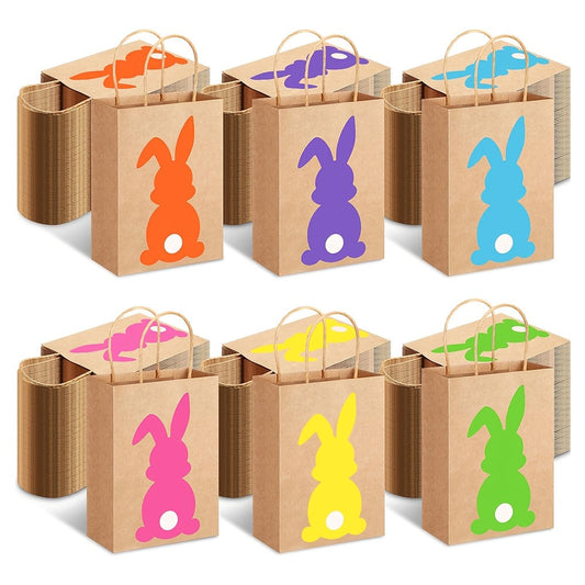 Easter Bunny Kraft Paper Gift Bags (24-Pack)