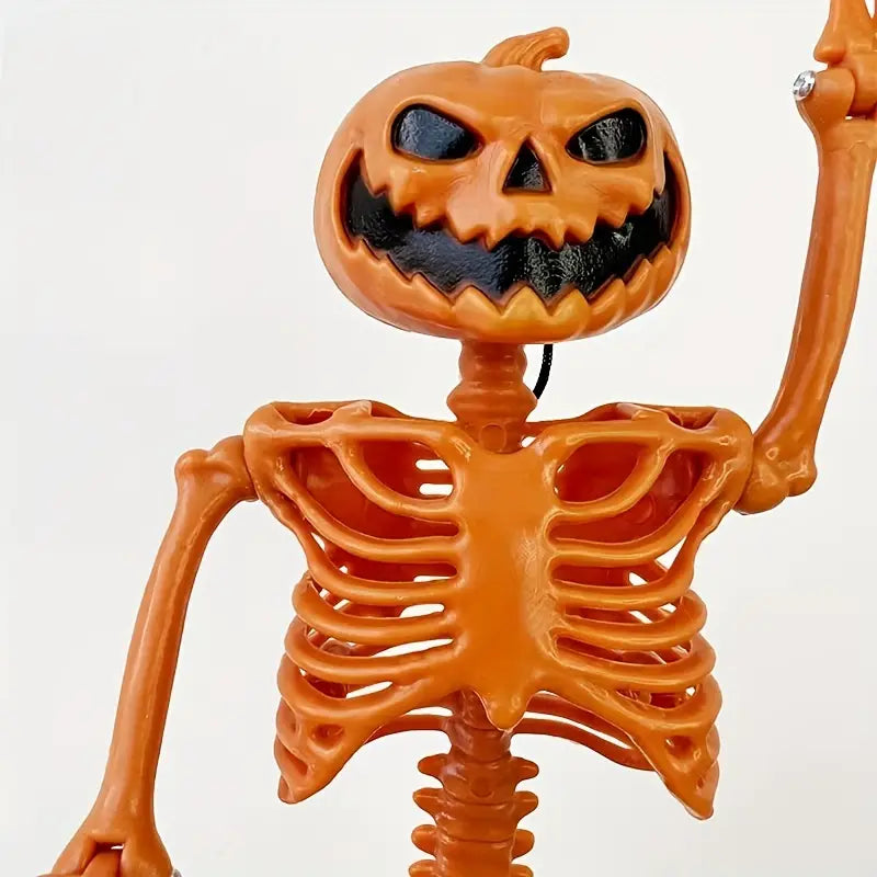 Harvest of the Macabre: Pumpkin Skull Display Stand