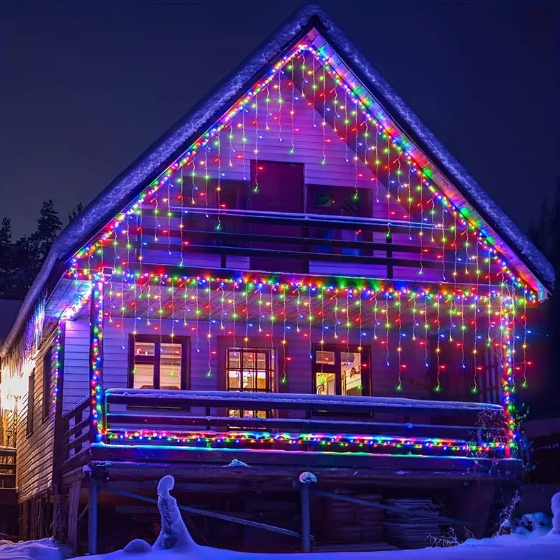 Dazzling Drops: Waterproof Icicle Christmas Lights