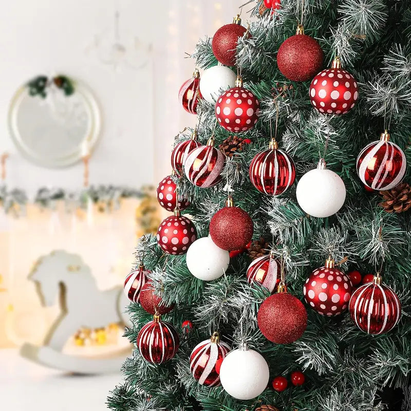Radiant Red: 30 Exquisite Christmas Ball Ornaments for Your Tree
