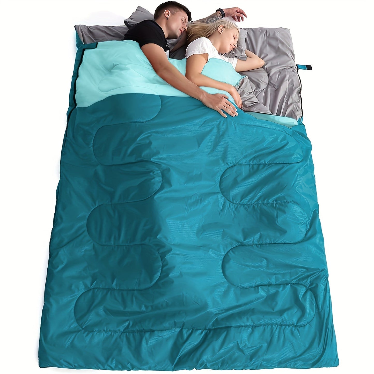 Double Sleeping Bag with Pillow (XL Queen)