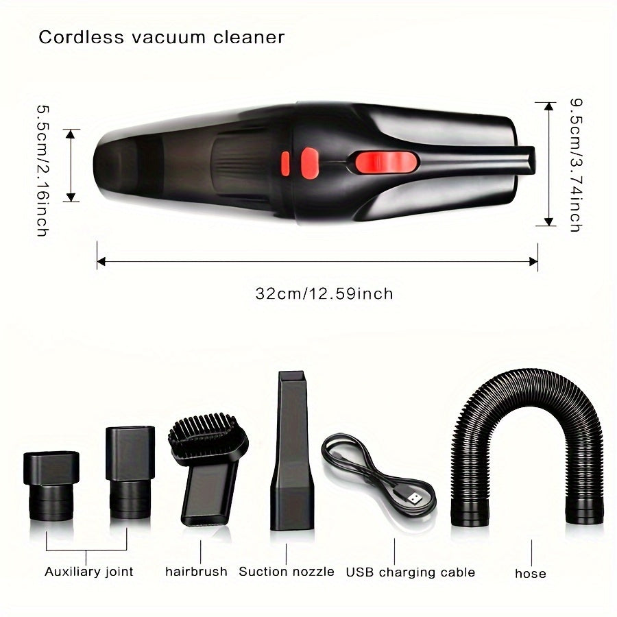 Cordless Handheld Vacuum Cleaner with USB Charging