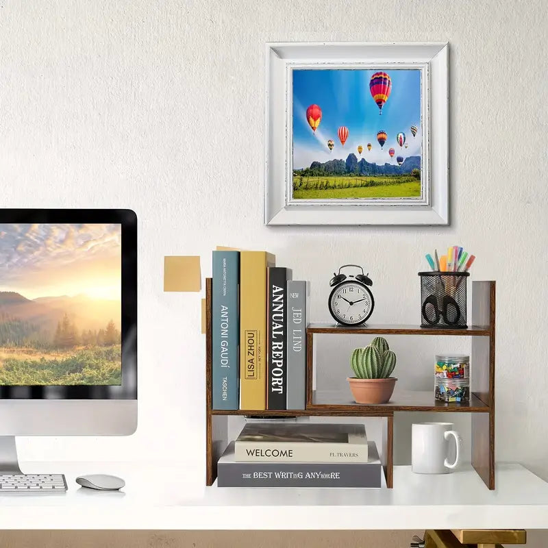 Simple Desktop Bookshelf: Office Storage Solution