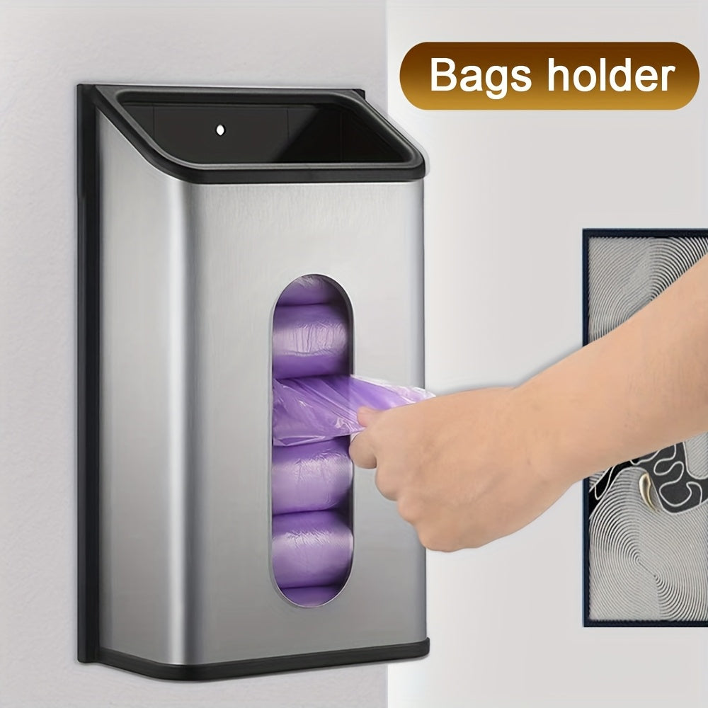 Wall-Mounted Stainless Steel Garbage Bag Dispenser