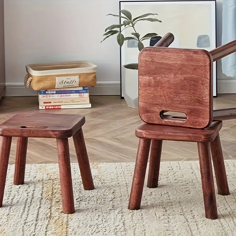 Handcrafted Walnut Photography Stool - Charming Creative Posing Prop