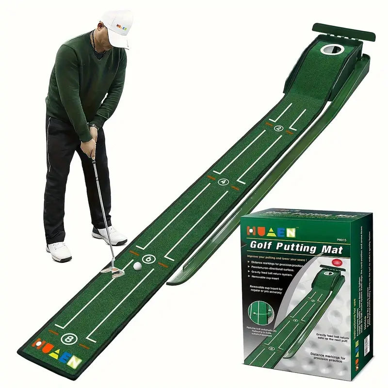 Compact Edition Portable Golf Putting Training Mat