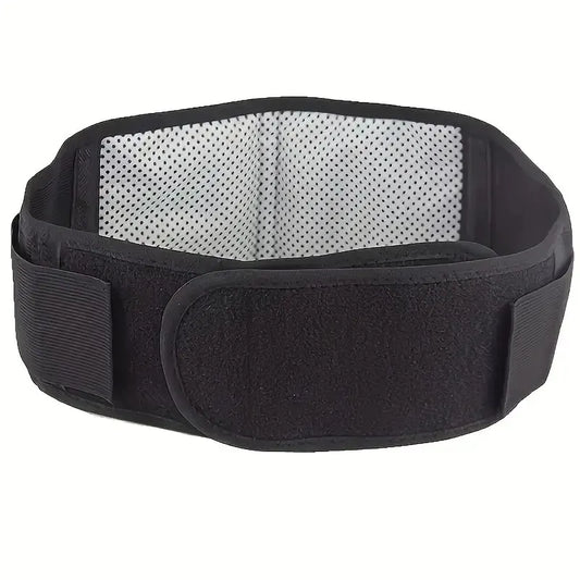 Adjustable Self-Heating Magnetic Therapy Waist & Back Support Belt Black