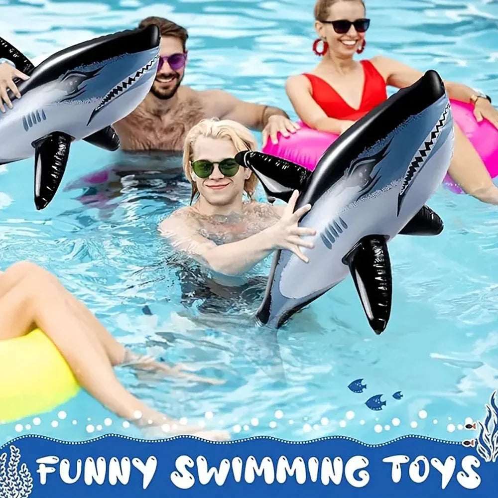 Inflatable Shark Toy for Beach and Pool Games
