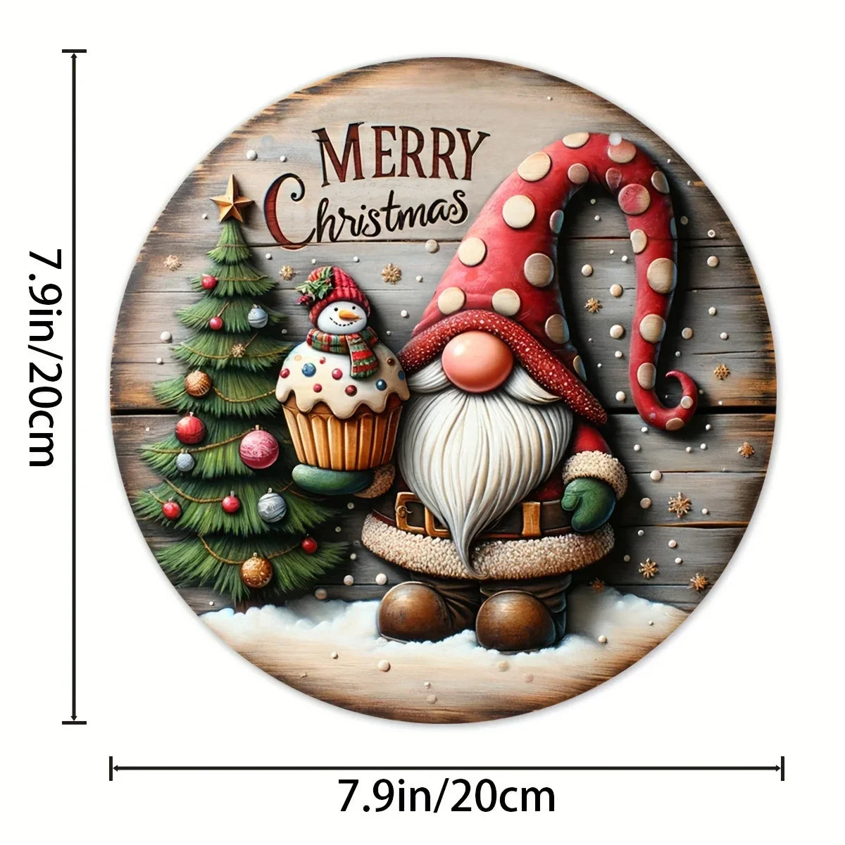 Wooden Merry Christmas Hanging Decoration