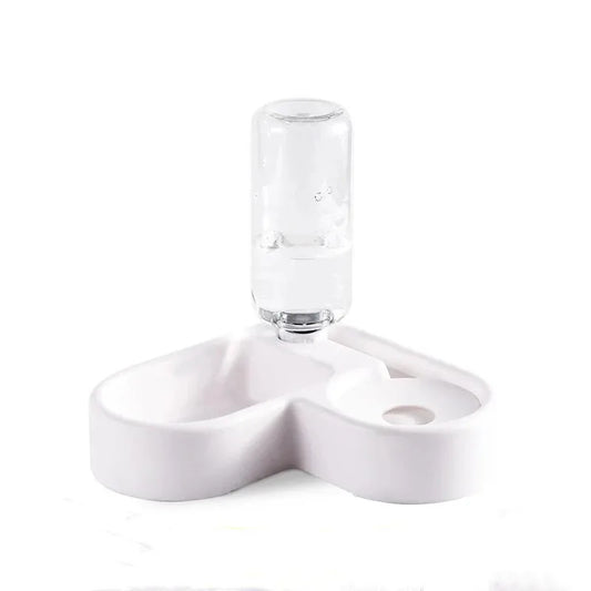 Heart-Shaped Automatic Double Pet Bowl Set