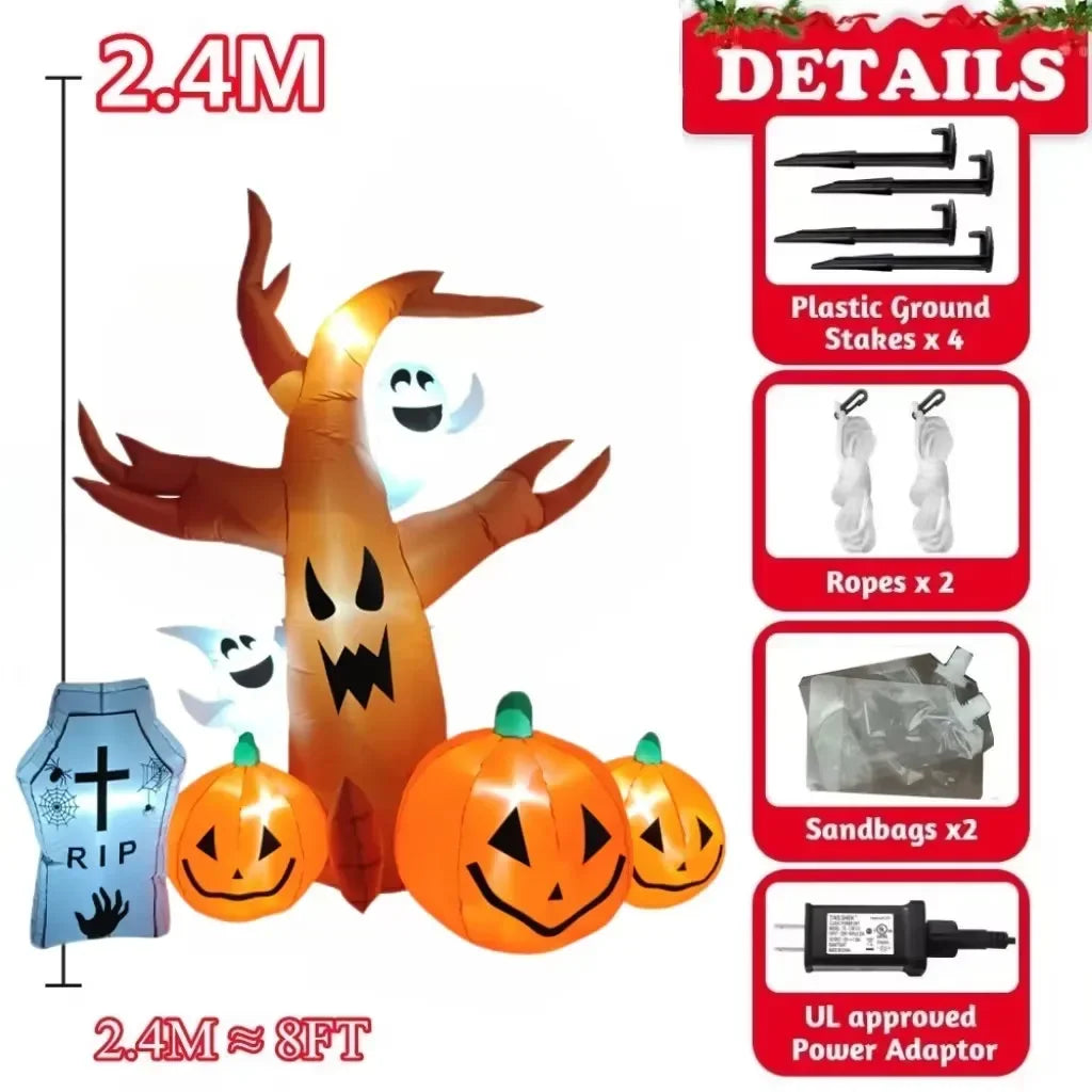 Halloween Inflatable LED Horror Tree Decoration
