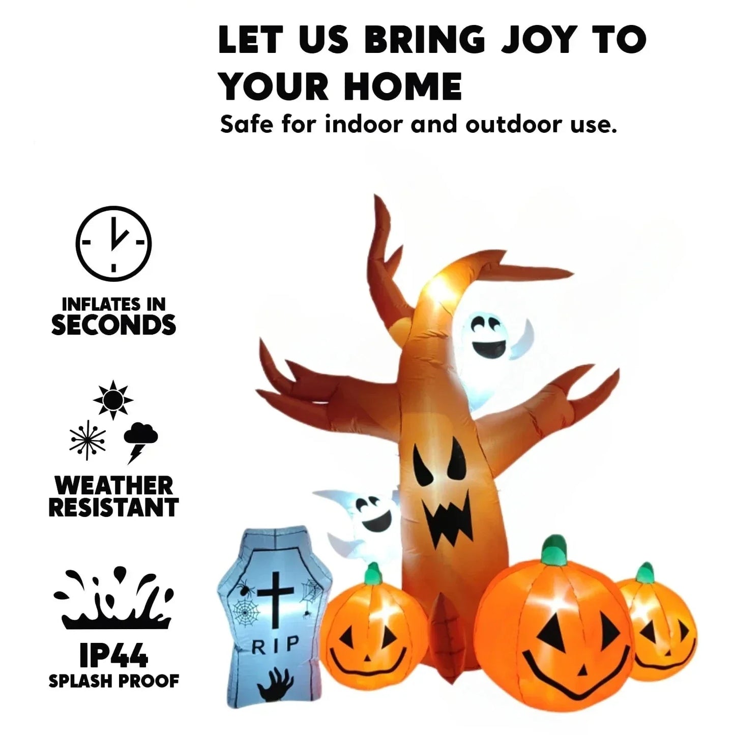 Halloween Inflatable LED Horror Tree Decoration