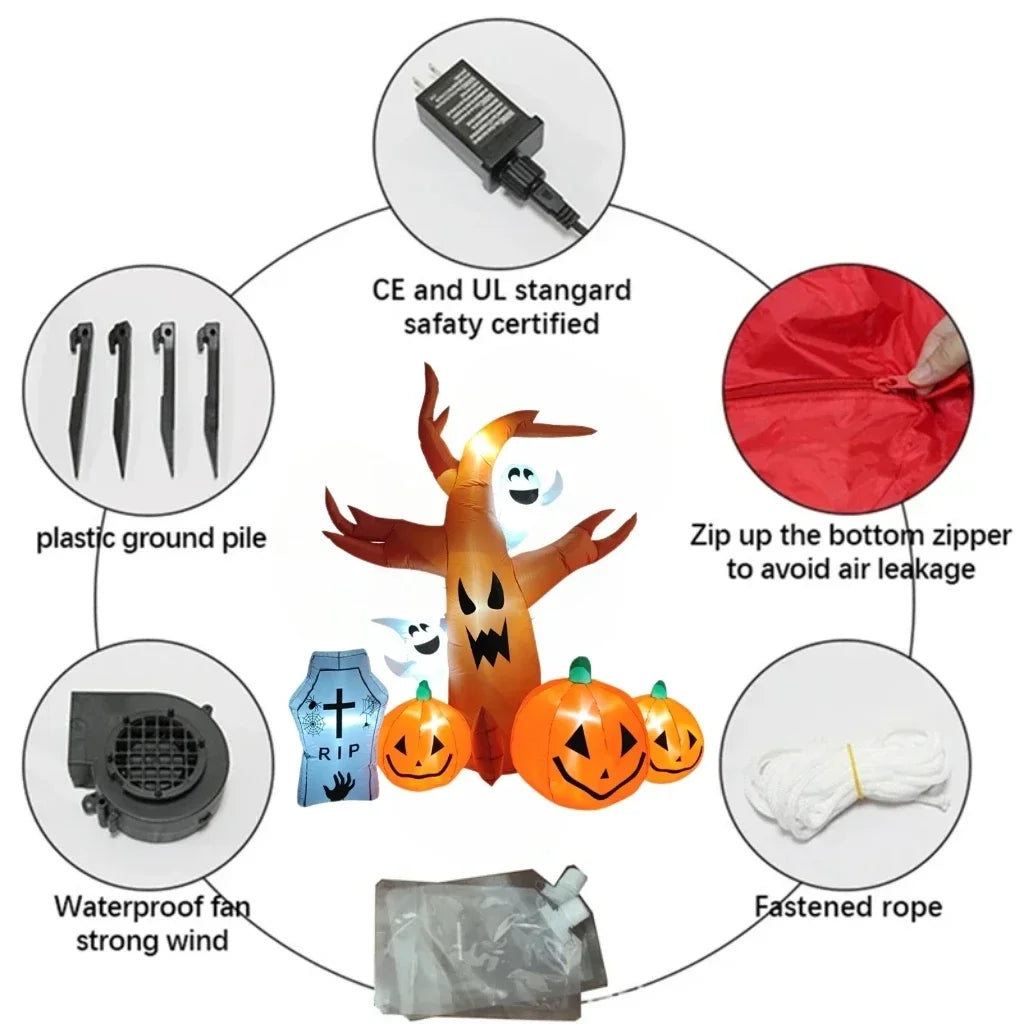 Halloween Inflatable LED Horror Tree Decoration