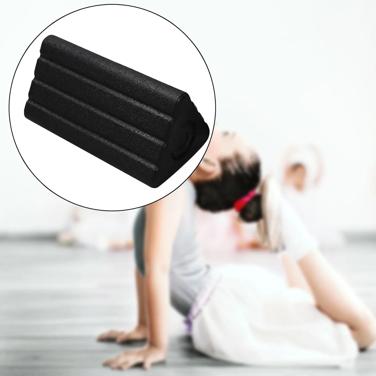 Yoga Block & Massage Roller Density Foam (Black)