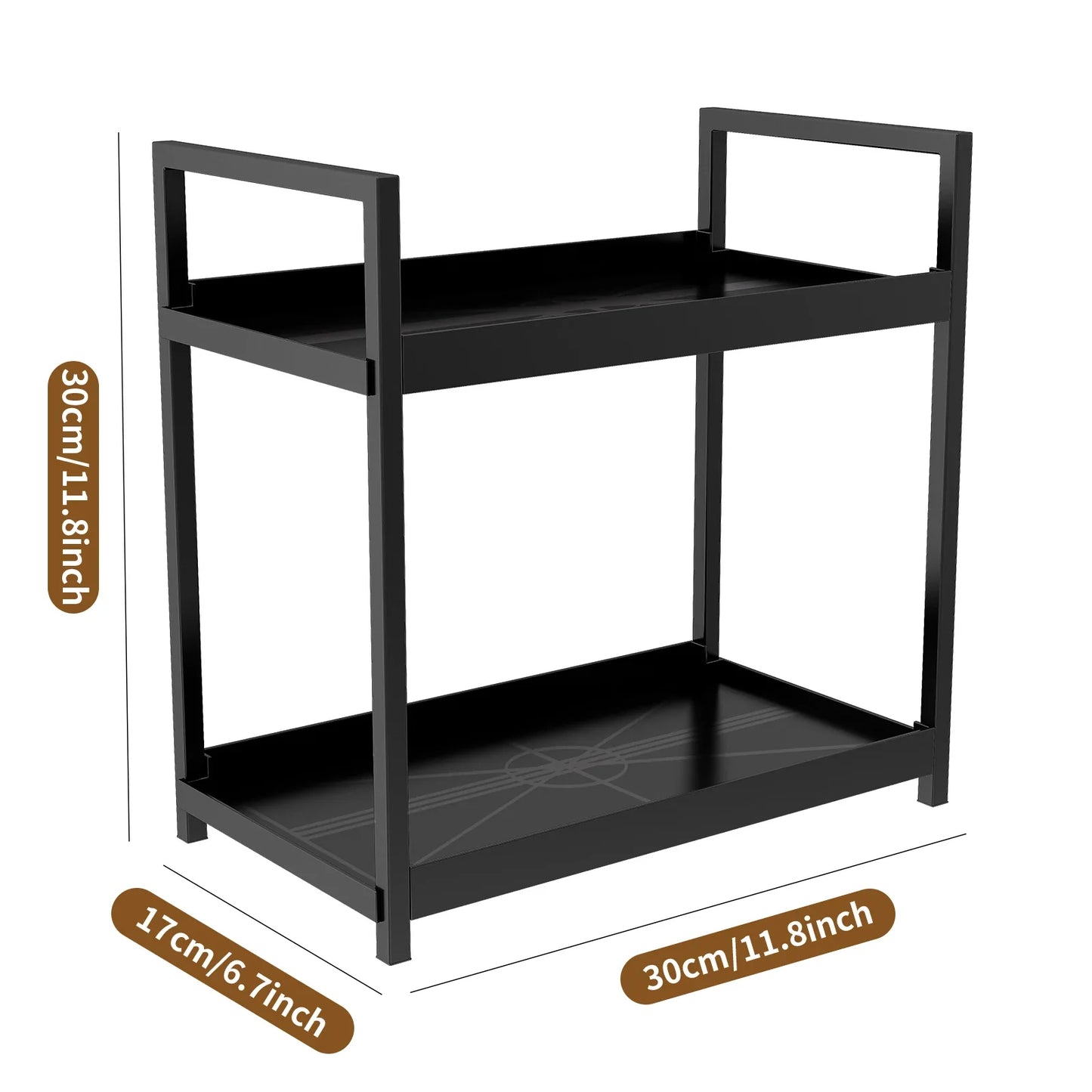 2-Tier Multifunctional Countertop Storage Rack