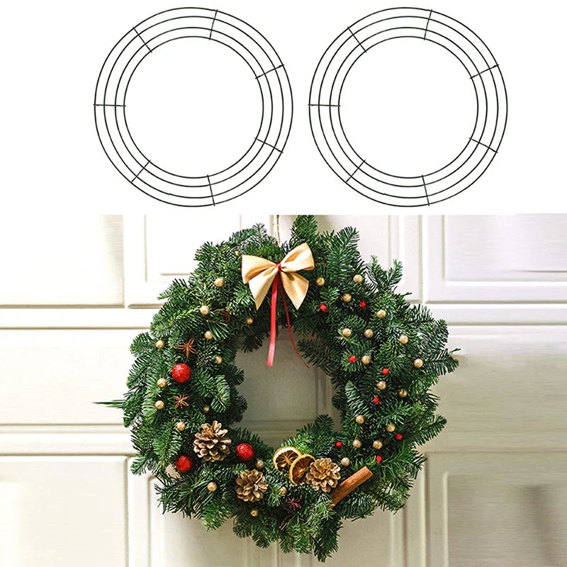 Metal Wreath Round Iron Ring for Christmas