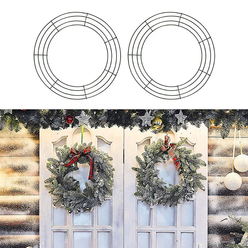 Metal Wreath Round Iron Ring for Christmas