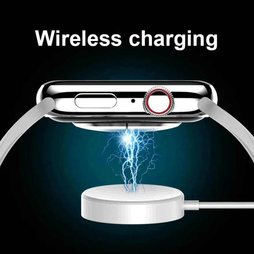 Smart Watch with Wireless Charging & Bluetooth Calls (Grey)