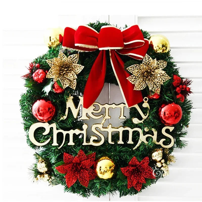 New Year Christmas Wreath Large Artificial Door
