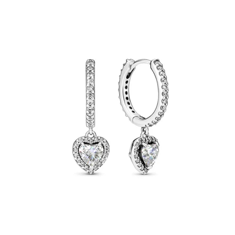 Valentine's Day Sapphire Earrings (White)