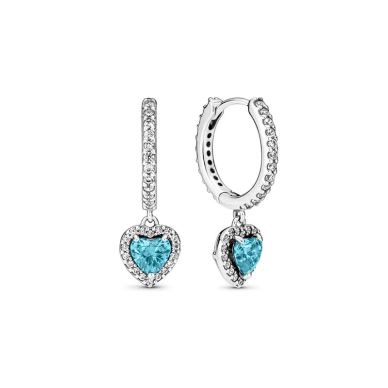 Valentine's Day Sapphire Earrings (Sky Blue)