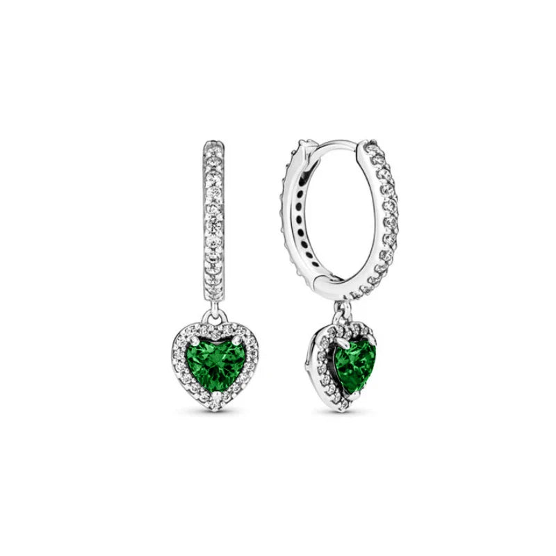 Valentine's Day Sapphire Earrings (Green)