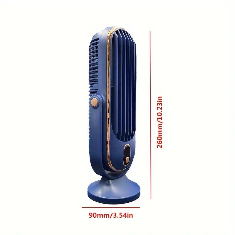 Large Battery Dual Motor Portable Fan - Blue