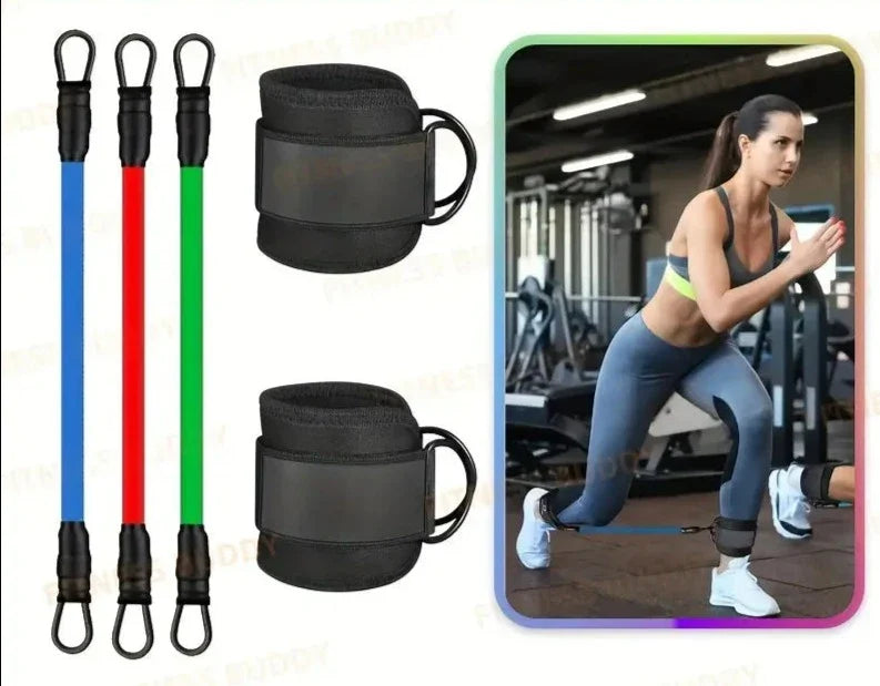 5pcs TPE Ankle Resistance Bands - Leg & Hip Training Essentials
