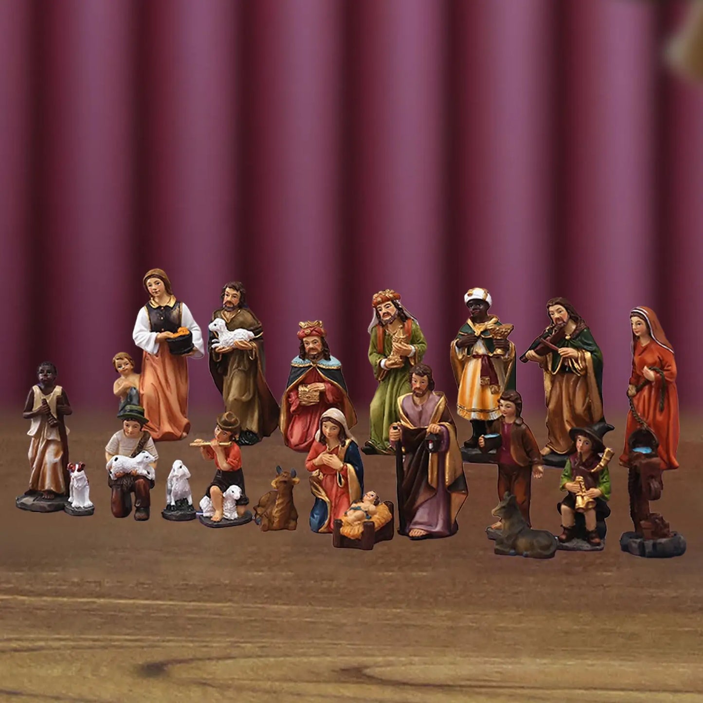 20-Piece Christmas Nativity Scene Figurine Set