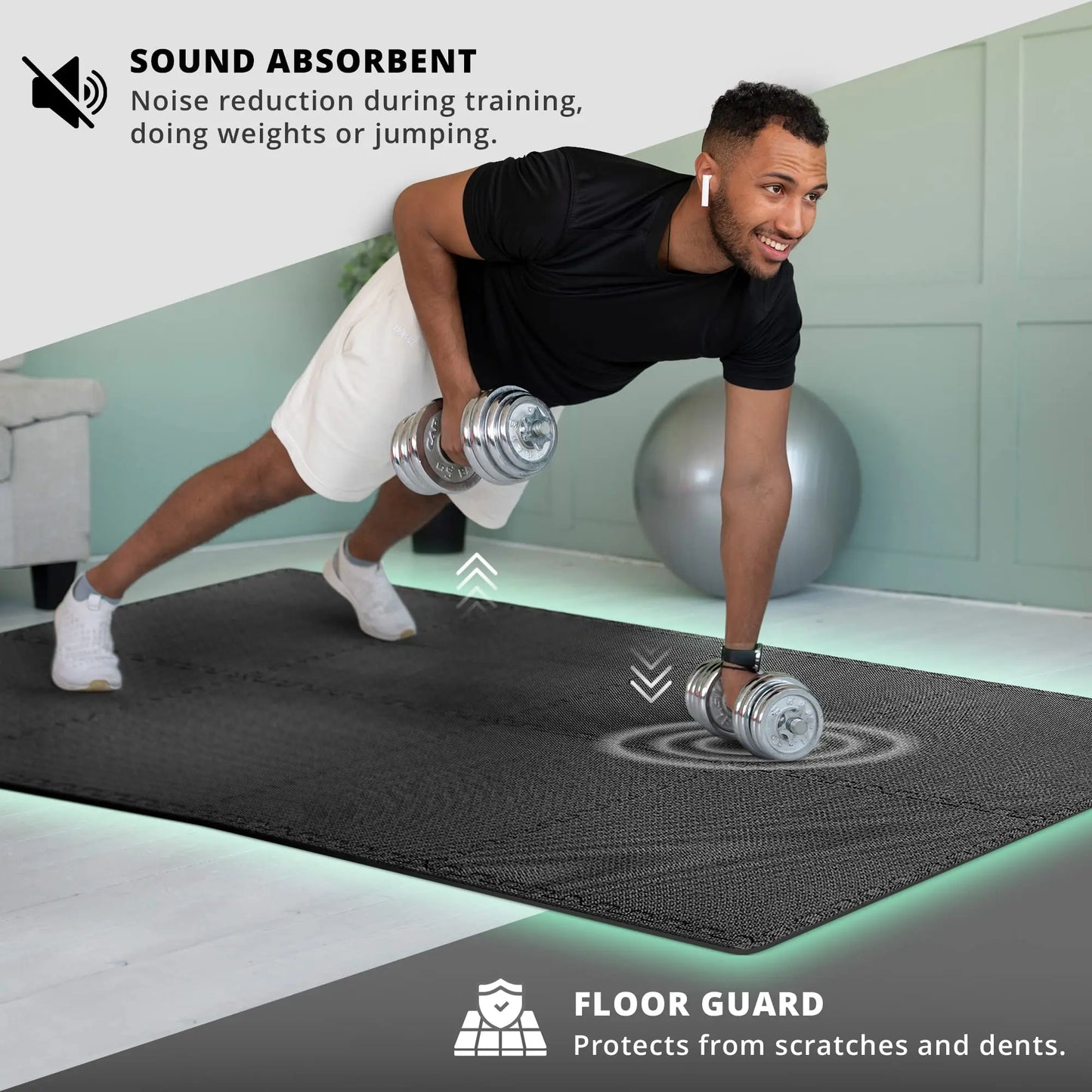 Cross Pattern Non-Slip EVA Sports Gym Mat