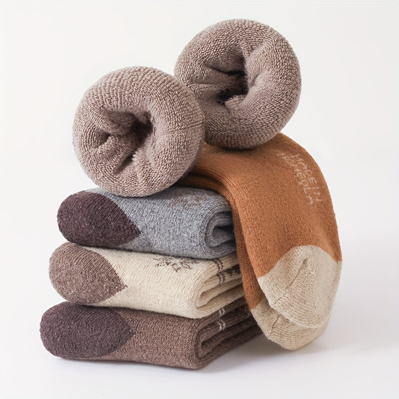 Women's Thermal Wool Christmas Socks (5 Pairs)