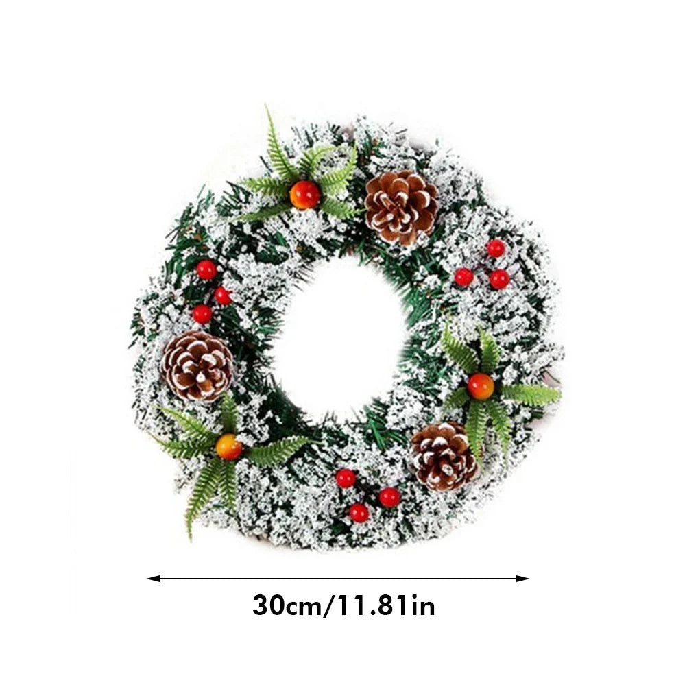Artificial Christmas Wreath with Berries and Pine Balls