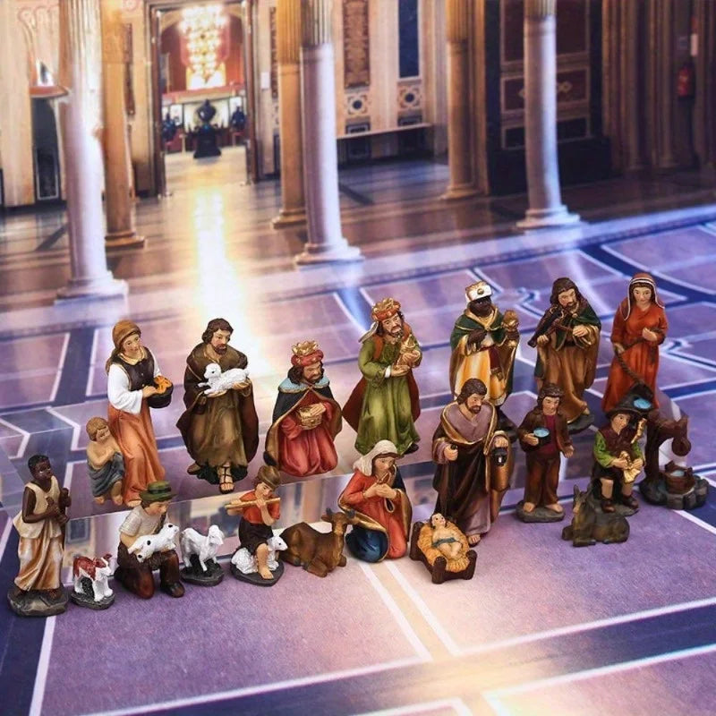 20-Piece Nativity Scene Figurine Set