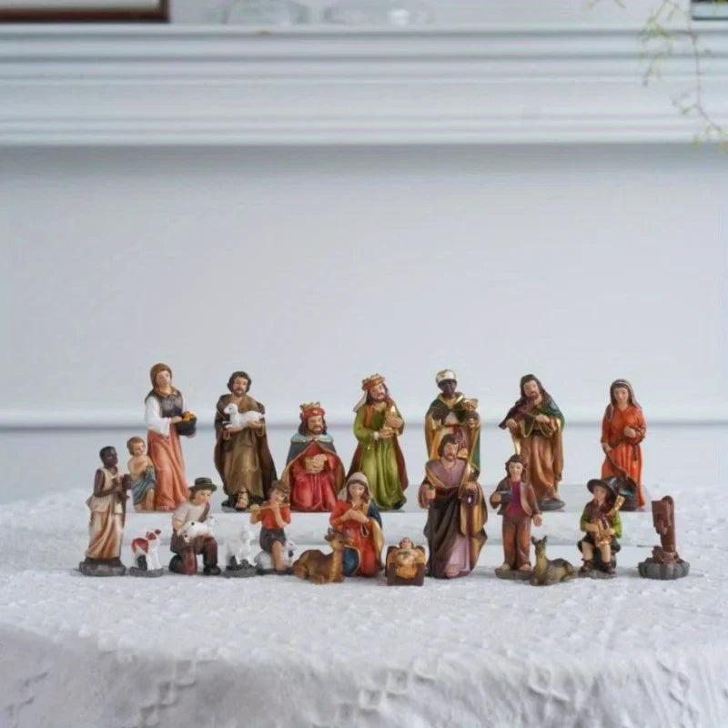 20-Piece Nativity Scene Figurine Set