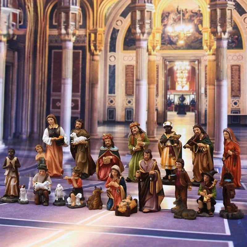 20-Piece Nativity Scene Figurine Set