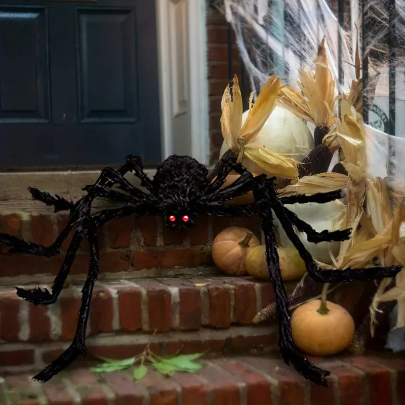 Double Trouble: Realistic Hairy Spider Duo for Halloween