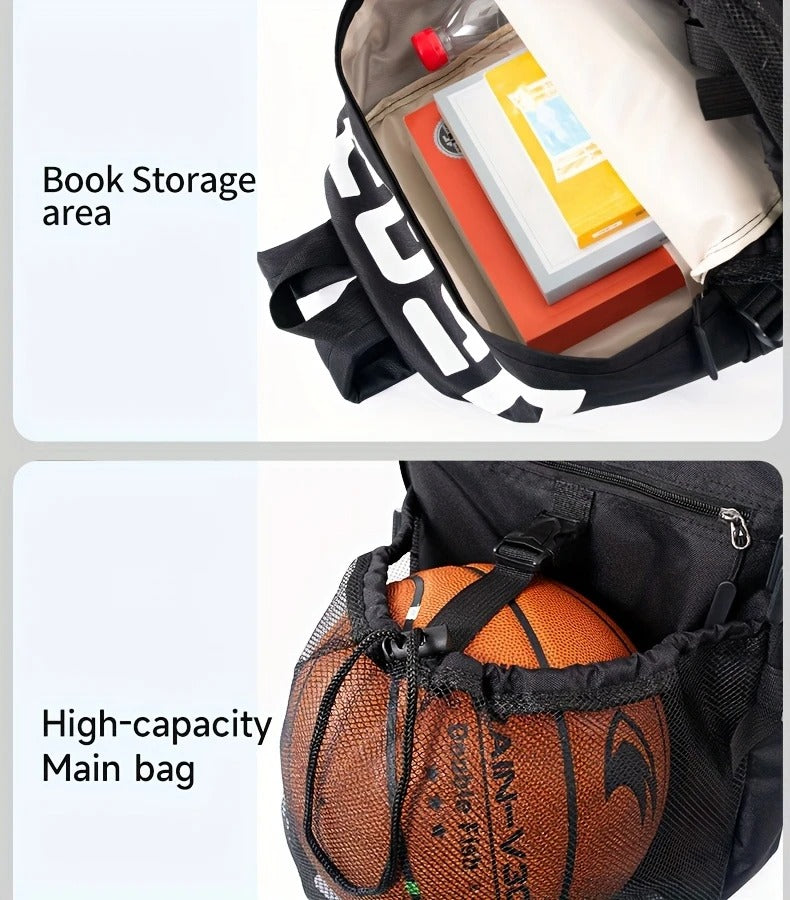 Youth Basketball Backpack Large Capacity Travel Bag