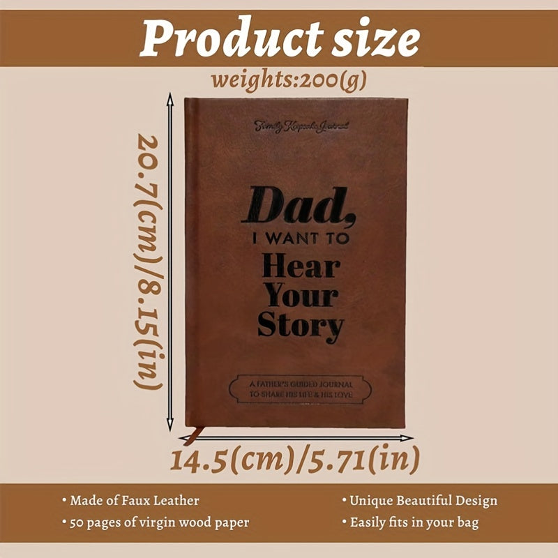 Leather-Wrapped Hardcover Book with Black Gold Plated Foil Lettering