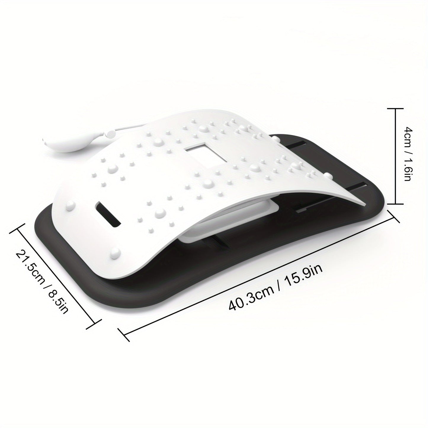 Back Stretcher & Massager - Relieve Sciatica & Fibromyalgia Pain(White)